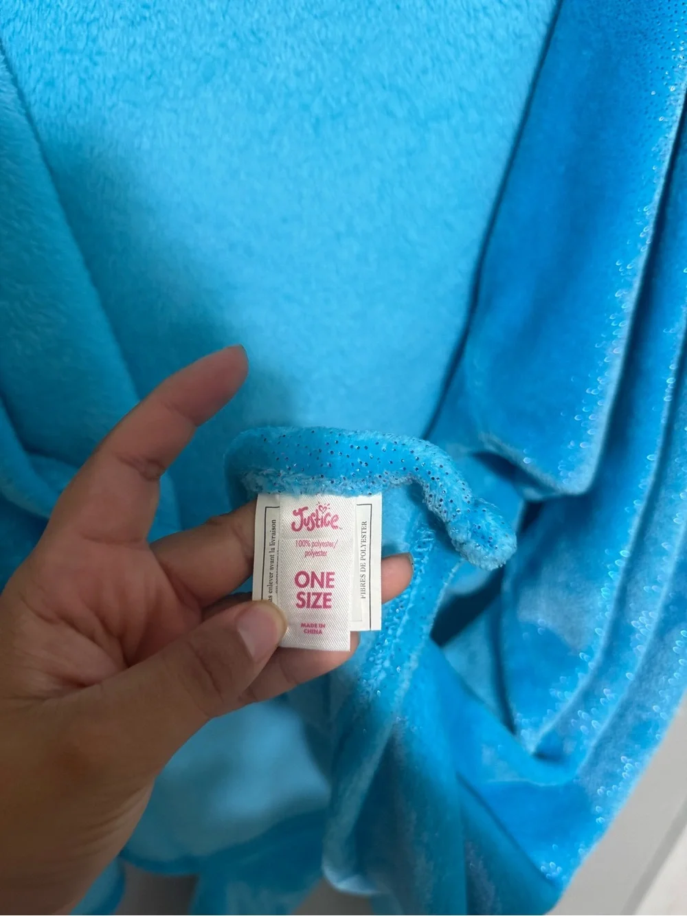 Justice Blue Narwhal Hooded Blanket Cape